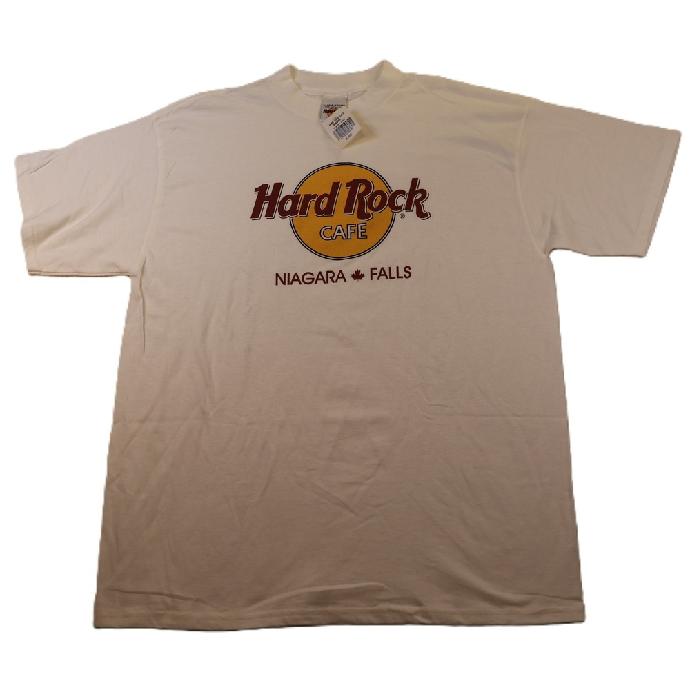 Hard‎ Rock Cafe Mens XL T-Shirt White Niagara Falls Classic Logo 11910200XLWH
